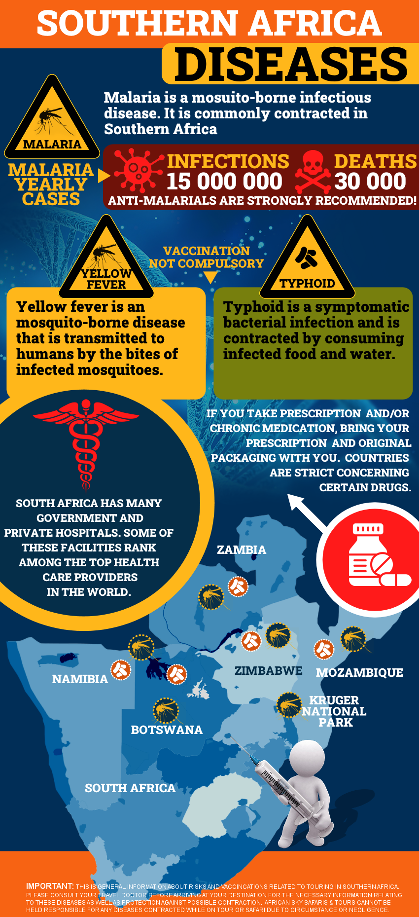 Infographic Depicted Diseases in Southern Africa