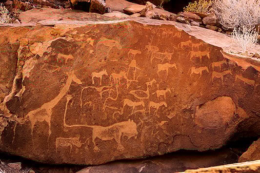 Ancient San rock art in Southern Africa