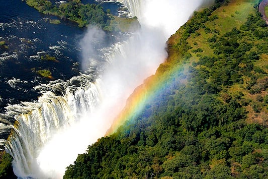 Aerial view of Victoria Falls