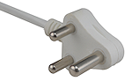 A typical three-prong plug.